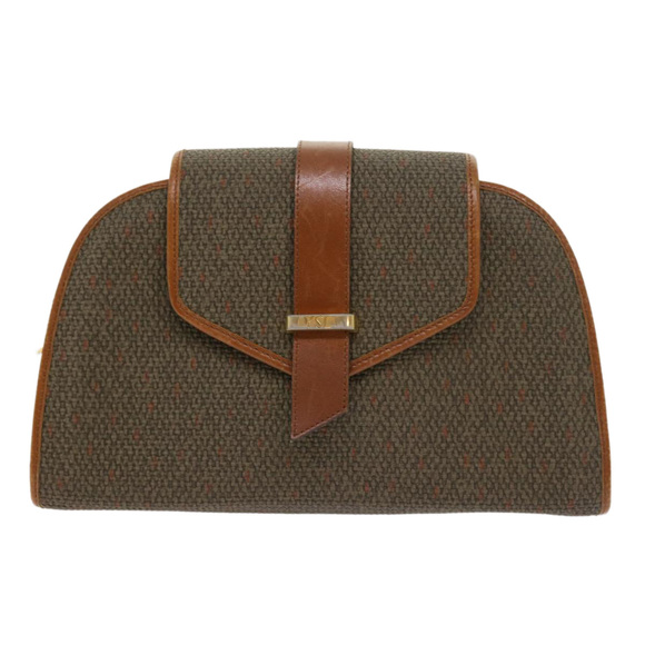 SAINT LAURENT Clutch Bag PVC Leather Brown Auth ar10315 - Picture 13 of 16